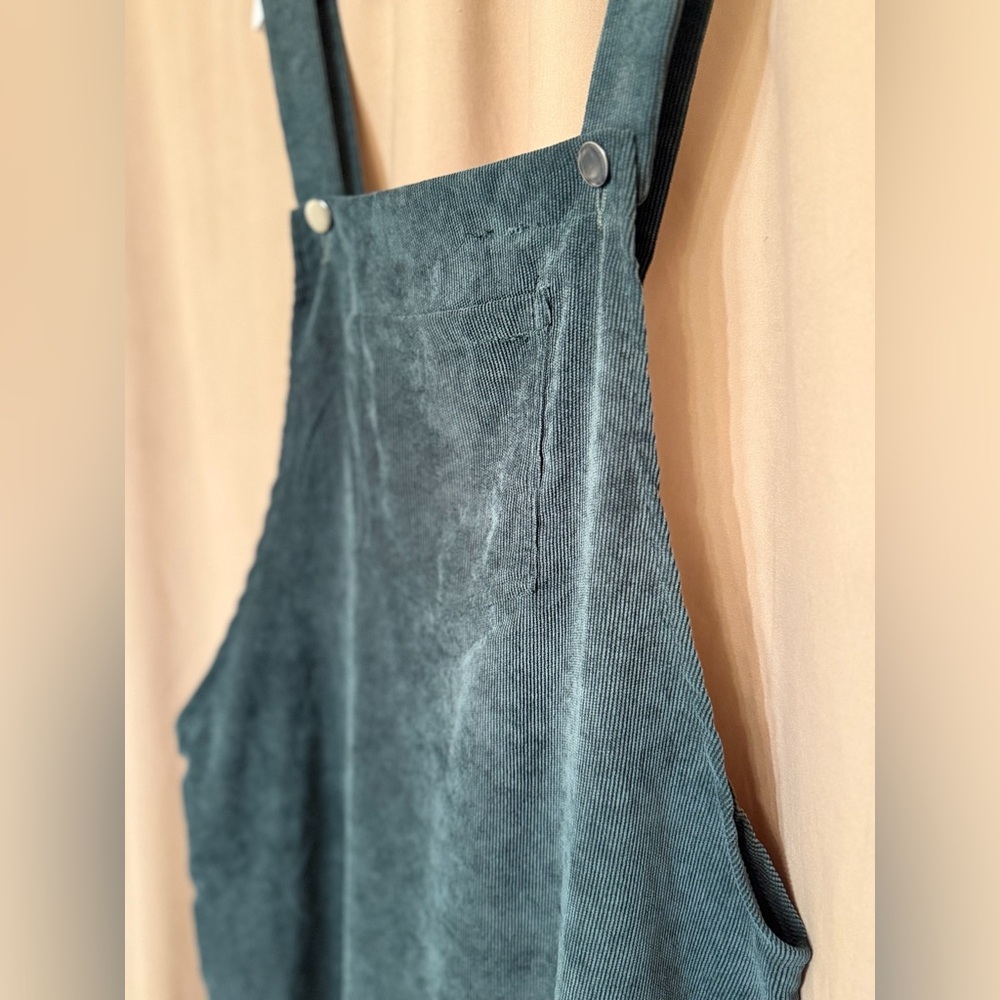 Teal Corduroy Overalls
